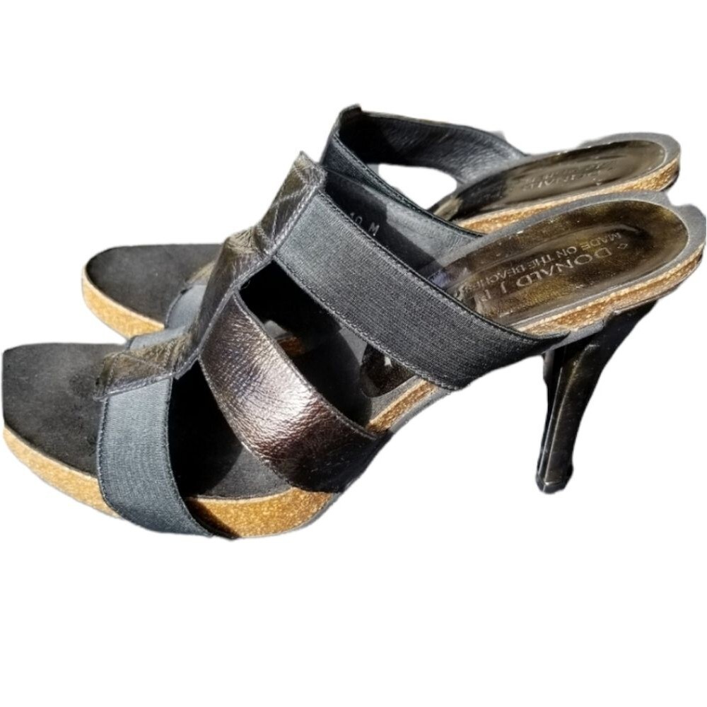 Donald J Pliner Womens Black Sandals Size 10 Summer